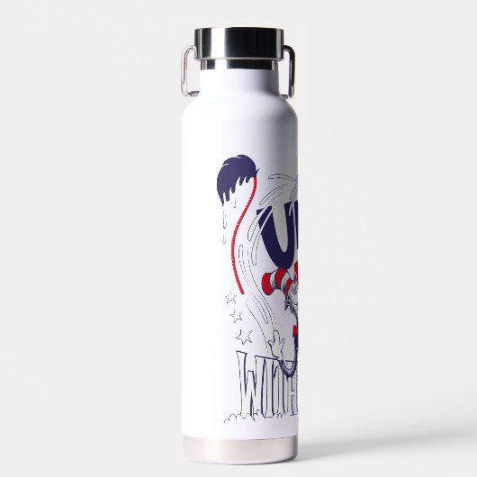 Kat in het Pet | Up-up met een vis Waterfles (Voorkant)