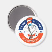 Kat in het Pet voor President Magneet (Voorkant / Achterkant)