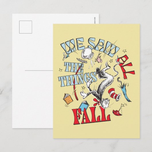 Kat in het Pet | We zagen alle dingen Herfsten Briefkaart (Voorkant / Achterkant)