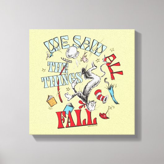 Kat in het Pet | We zagen alle dingen Herfsten Canvas Afdruk (Voorkant)