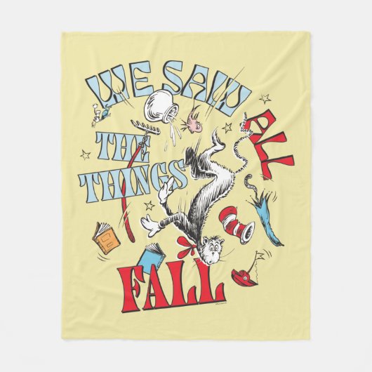 Kat in het Pet | We zagen alle dingen Herfsten Fleece Deken (Voorkant)