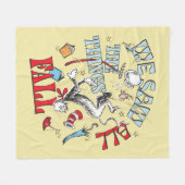 Kat in het Pet | We zagen alle dingen Herfsten Fleece Deken (Voorkant (Horizontaal))