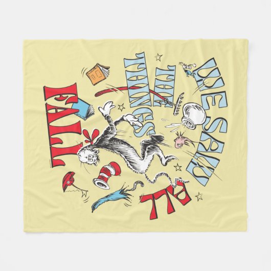 Kat in het Pet | We zagen alle dingen Herfsten Fleece Deken (Voorkant (Horizontaal))