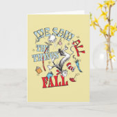 Kat in het Pet | We zagen alle dingen Herfsten Kaart (Gele Bloem)