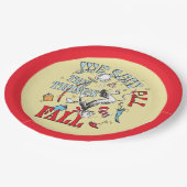 Kat in het Pet | We zagen alle dingen Herfsten Papieren Bordje (Gekanteld)