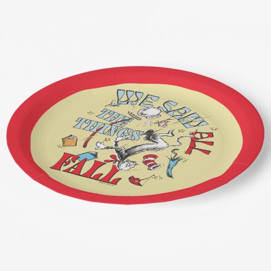 Kat in het Pet | We zagen alle dingen Herfsten Papieren Bordje (Gekanteld)