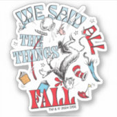 Kat in het Pet | We zagen alle dingen Herfsten Sticker (Voorkant)