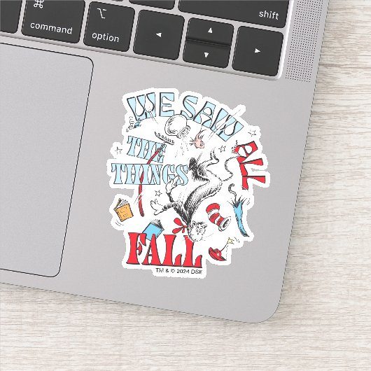 Kat in het Pet | We zagen alle dingen Herfsten Sticker (Detail)