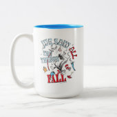 Kat in het Pet | We zagen alle dingen Herfsten Tweekleurige Koffiemok (Links)