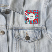 Kat in het Pet | Zuster om te zijn Vierkante Button 5,1 Cm (In situ)