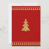 Kat in het Santa Claus-pet biedt kerstcadeau Kaart (Achterkant)