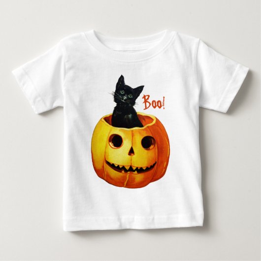 Kat in het Shirt van het Baby Pumpkin Halloween (Voorkant)