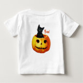 Kat in het Shirt van het Baby Pumpkin Halloween (Achterkant)