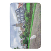 Kat in het traditionele vissersdorp badmat (Voorkant Verticaal)