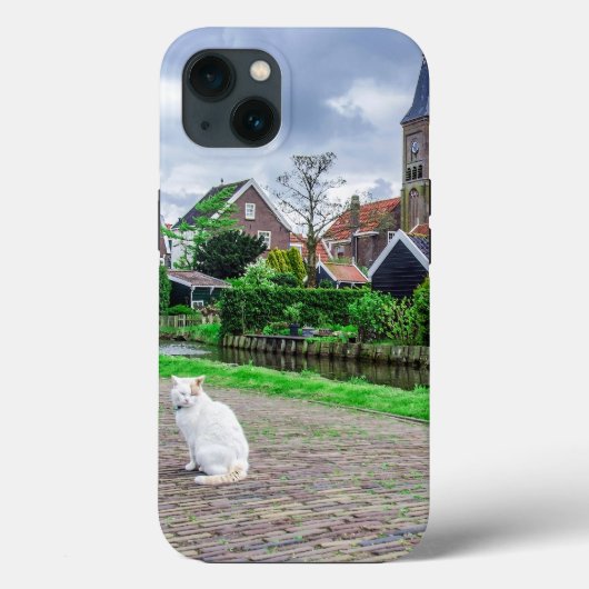 Kat in het traditionele vissersdorp Case-Mate iPhone case (Achterkant)