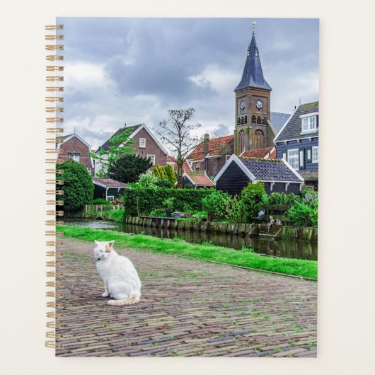 Kat in het traditionele vissersdorp planner (Voorkant)