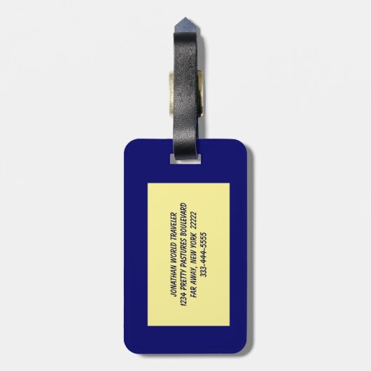 Kat in het venster bagagelabel (Achterkant verticaal)