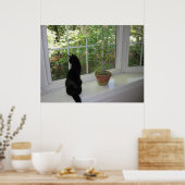 Kat in het Venster Poster (Keuken)