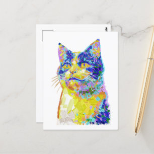 Kat in het zonlicht briefkaart