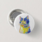 Kat in het zonlicht Button (Voorkant /achterkant)