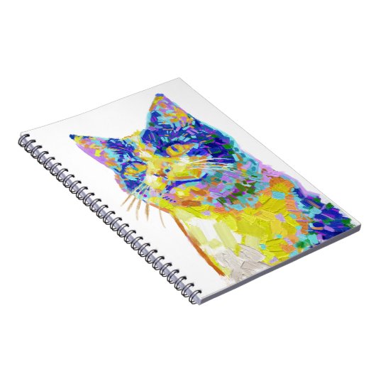 Kat in het zonlicht Button Notitieboek (Rechterzijde)