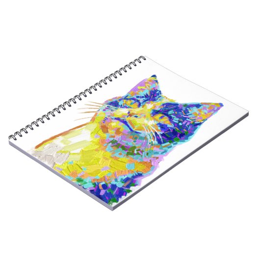 Kat in het zonlicht Button Notitieboek (Linkerzijde)