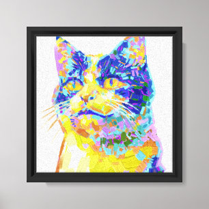 Kat in het zonlicht Impressionist Canvas Afdruk