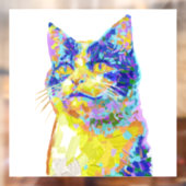 Kat in het zonlicht raamsticker (Vel 2)