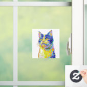 Kat in het zonlicht raamsticker (Huis)