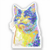 Kat in het zonlicht sticker (Voorkant)