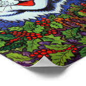 Kat in Holly, Louis Wain Poster (Hoek)