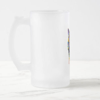 Kat in hoofdtelefoon matglas bierpul