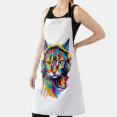 Kat in hoofdtelefoon schort (Insitu)