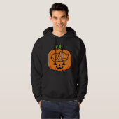 Kat in Jack O Lantern Halloween Hoodie (Voorkant volledig)