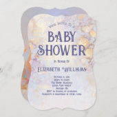 Kat in Jackolantern Halloween Baby shower Kaart (Voorkant / Achterkant)