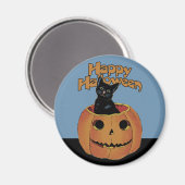  kat in Jack'o'Lantern Magneet (Voorkant / Achterkant)