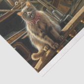  kat in kant op schip ontkoppeling tissuepapier (Detail)