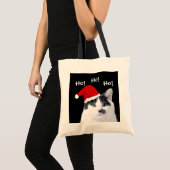 Kat in Kerstmis in Santa Hat Tote Bag (Voorkant (product))