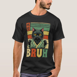 Kat in kimono Japanse cultuur meme met anime Bru T-shirt