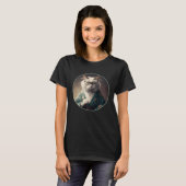 Kat in Kimono Karate Japans T-shirt (Voorkant volledig)