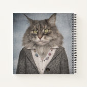 Kat in kleding notitieboek (Achterkant)