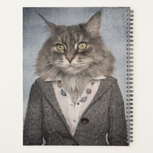Kat in kleding planner (Achterkant)