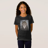 Kat in kleding t-shirt (Voorkant volledig)