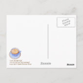 Kat in koffie briefkaart (Achterkant)