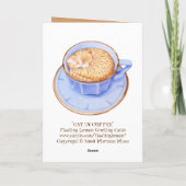 Kat in koffie kaart (Achterkant)