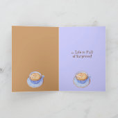 Kat in koffie kaart (Binnen)