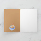 Kat in koffieblanco kaart (Binnen)