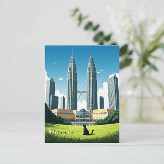 Kat in Kuala Lumpur Maleisië Briefkaart (Staand voorkant)