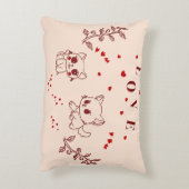 Kat in liefde accent kussen (Achterkant (Verticaal))