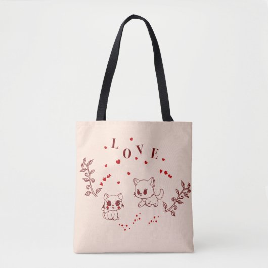 Kat in liefde tote bag (Voorkant)